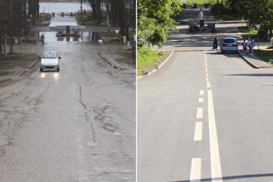 Три улицы отремонтировали в Острове по нацпроекту