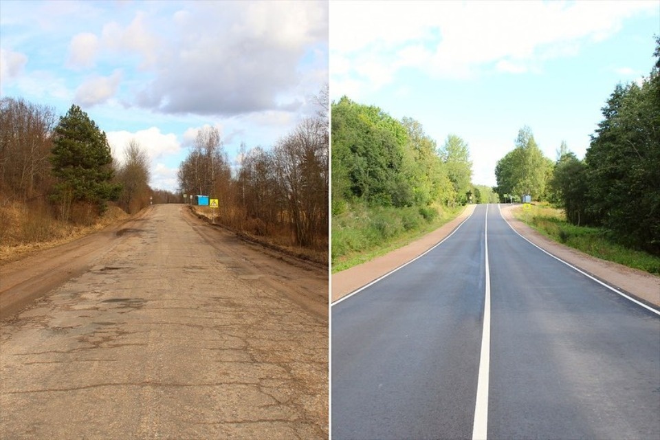 Дорогу между Невелем и деревне Поздноево отремонтировали