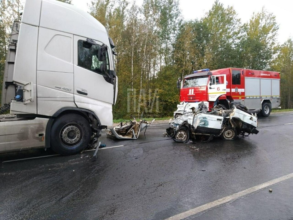 Водитель ВАЗа погиб при столкновении с фурой в Великолукском районе
