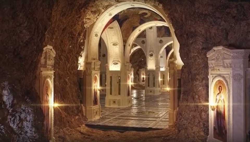  Митрополит Тихон показал, каким будет подземный храм в Печорском монастыре