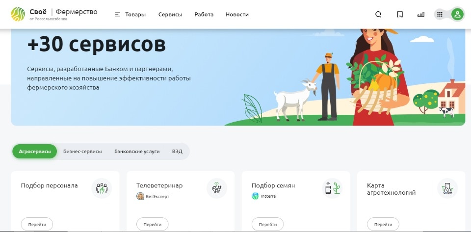Цифровая экосистема Россельхозбанка для фермеров от А до Я