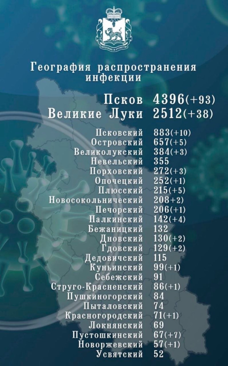 180 человек заразились коронавирусом в Псковской области 25 ноября
