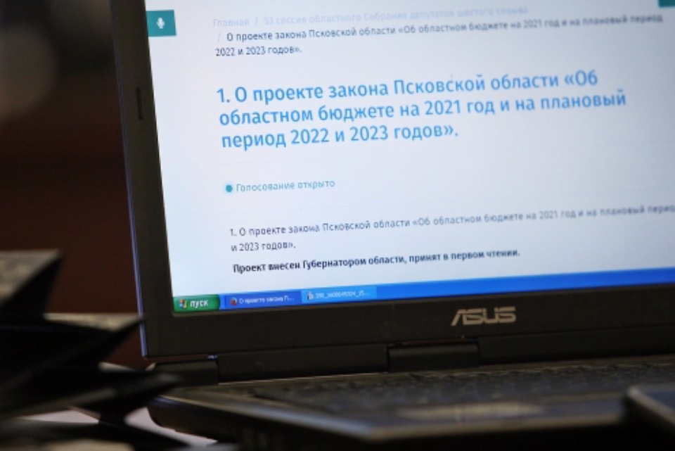 Депутаты приняли бюджет Псковской области на 2021 год
