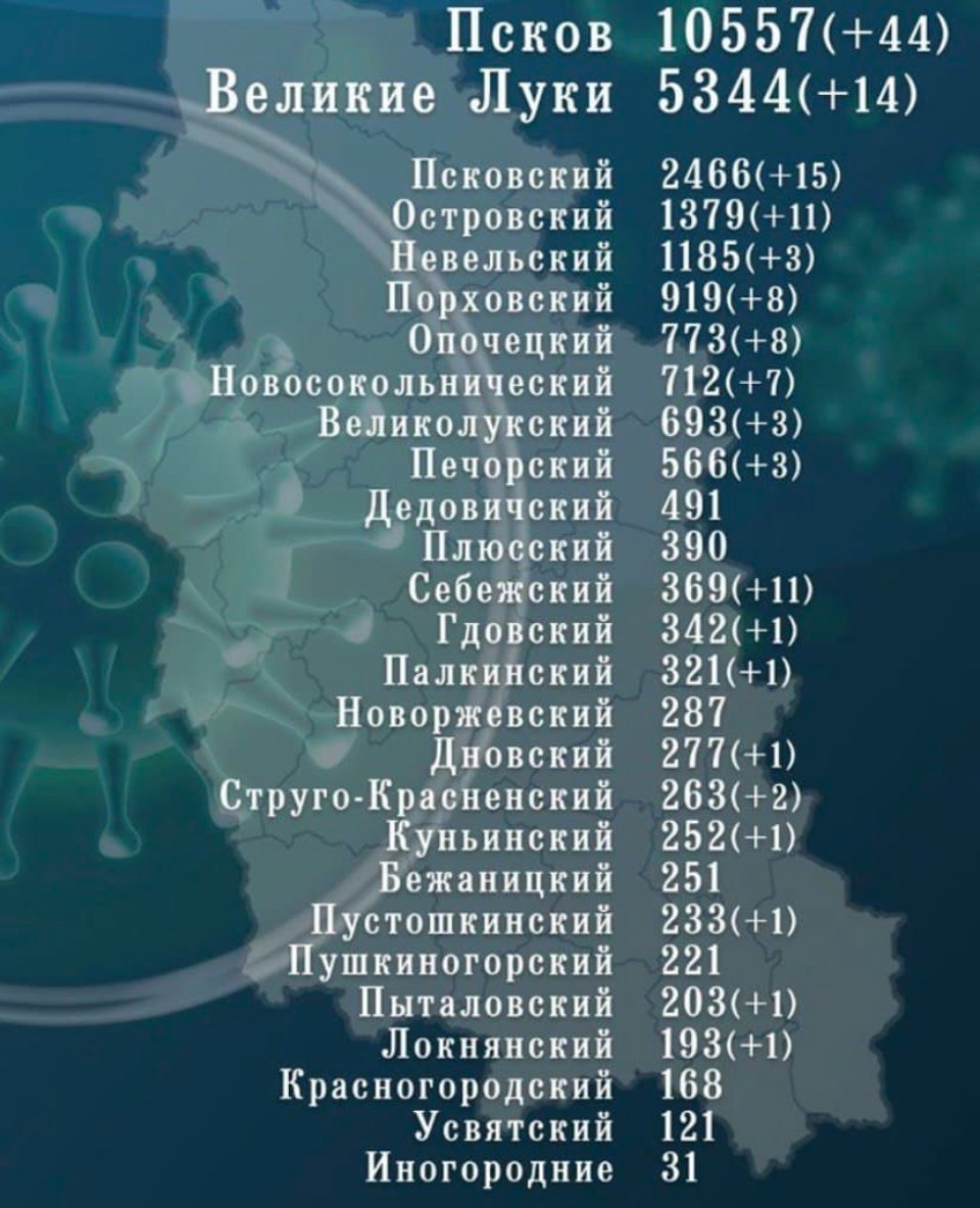 234 человека выздоровели после коронавируса за сутки в Псковской области