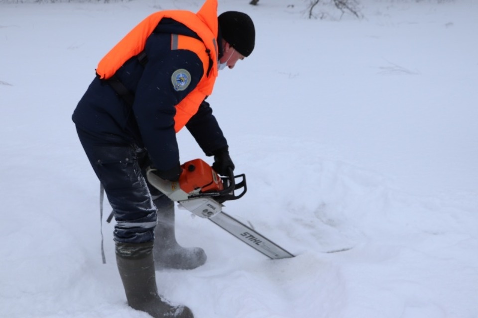 Тренировки по подрыву льда прошли в Псковской области