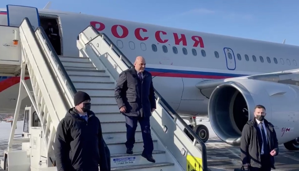 Михаил Мишустин прибыл в Псковскую область с рабочим визитом