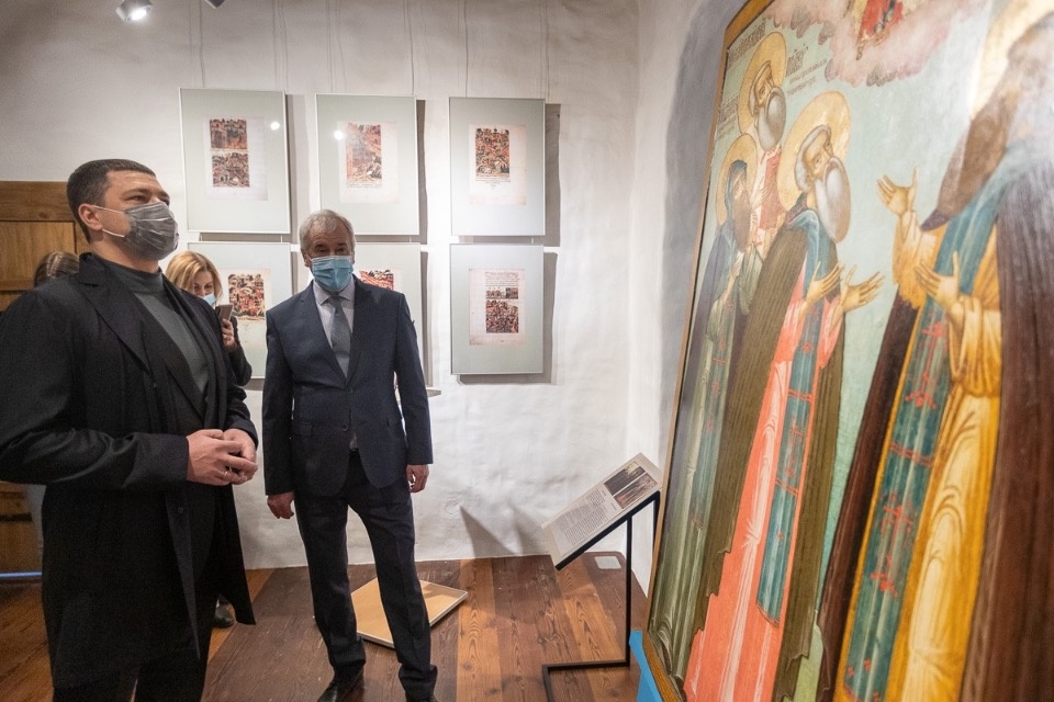 Отреставрированную икону Александра Невского презентовали в Пскове