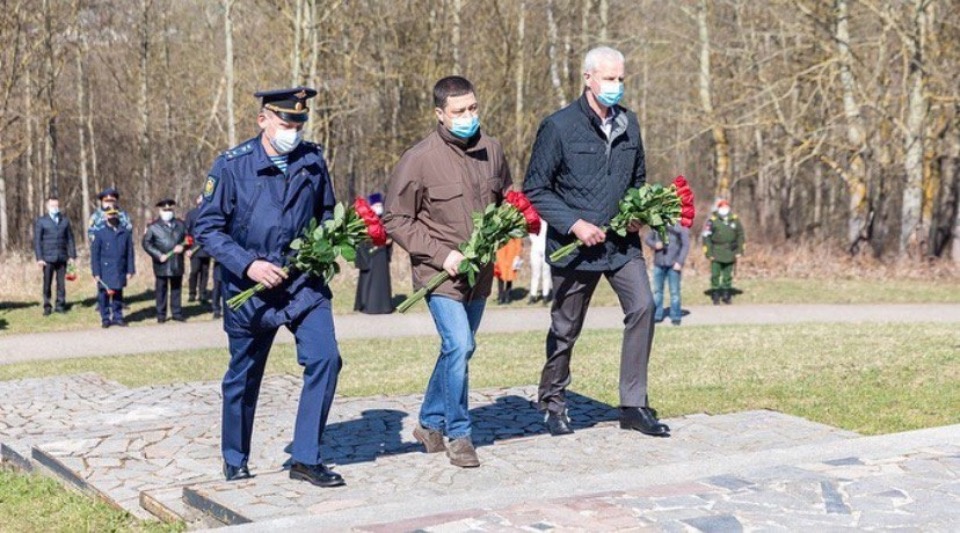 На горе Соколиха в Псковском районе почтили память Александра Невского и русских воинов