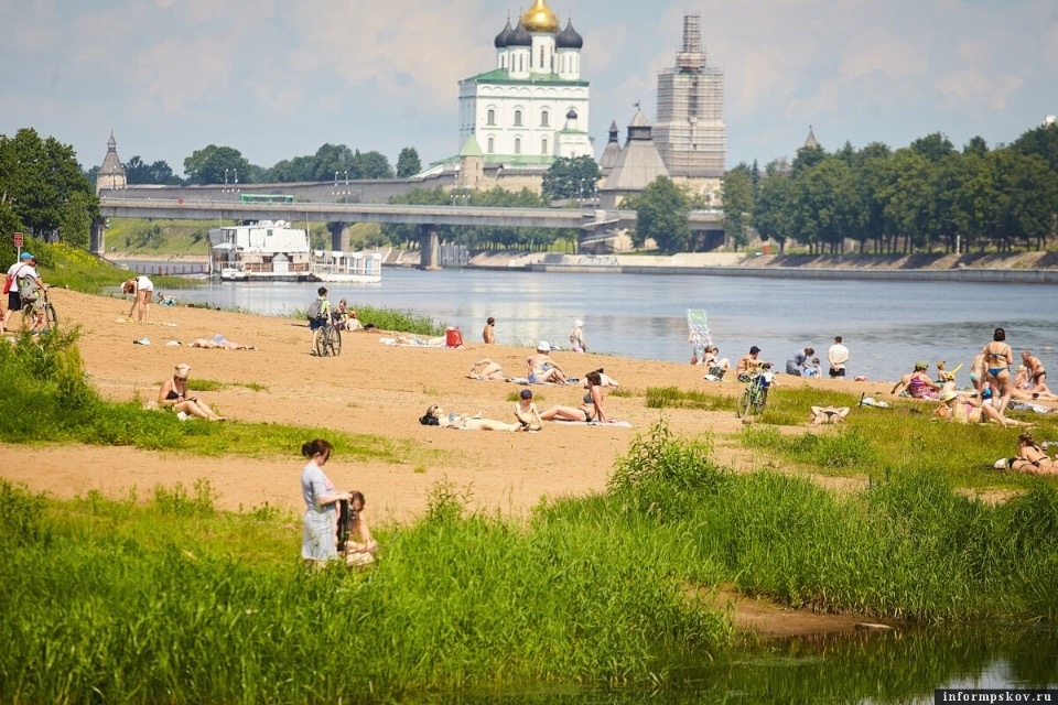 Температура воды в Пскове достигла комфортных значений