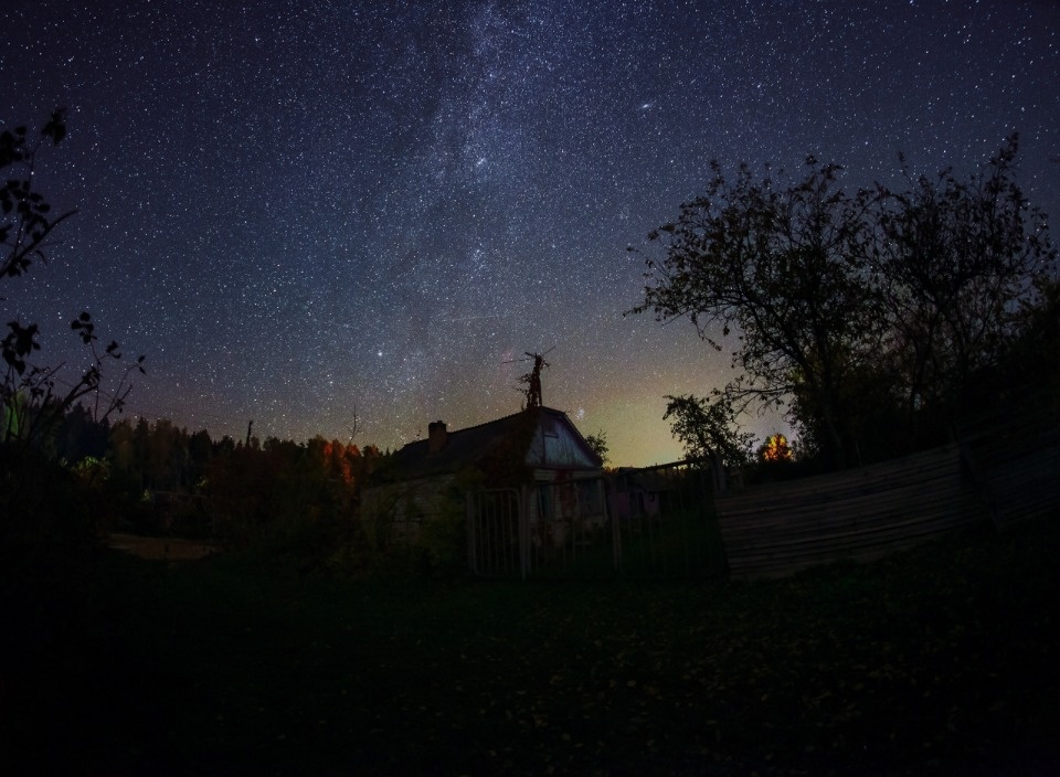 Над деревней Черняковицы в Псковском районе запечатлели Млечный Путь