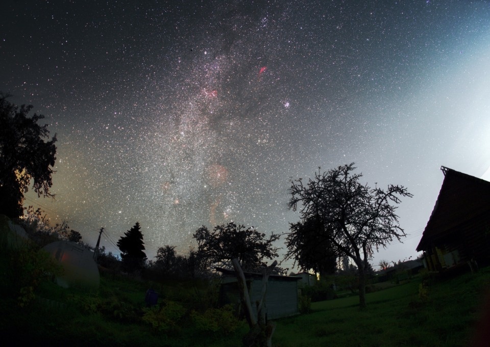 Над деревней Черняковицы в Псковском районе запечатлели Млечный Путь