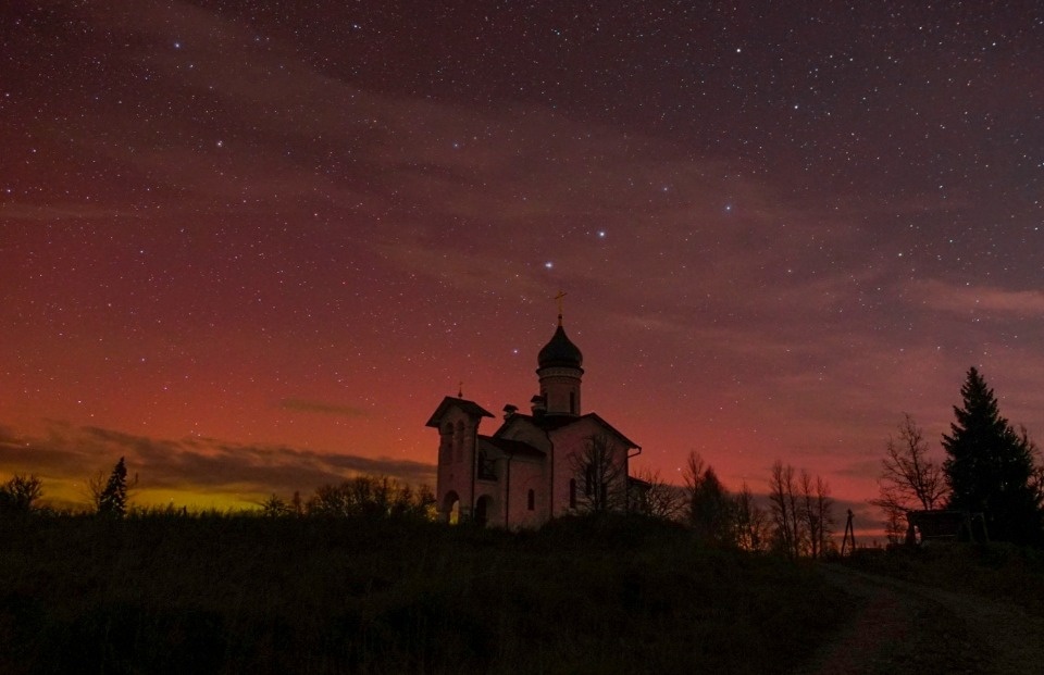 Полярное сияние запечатлели в Печорском районе