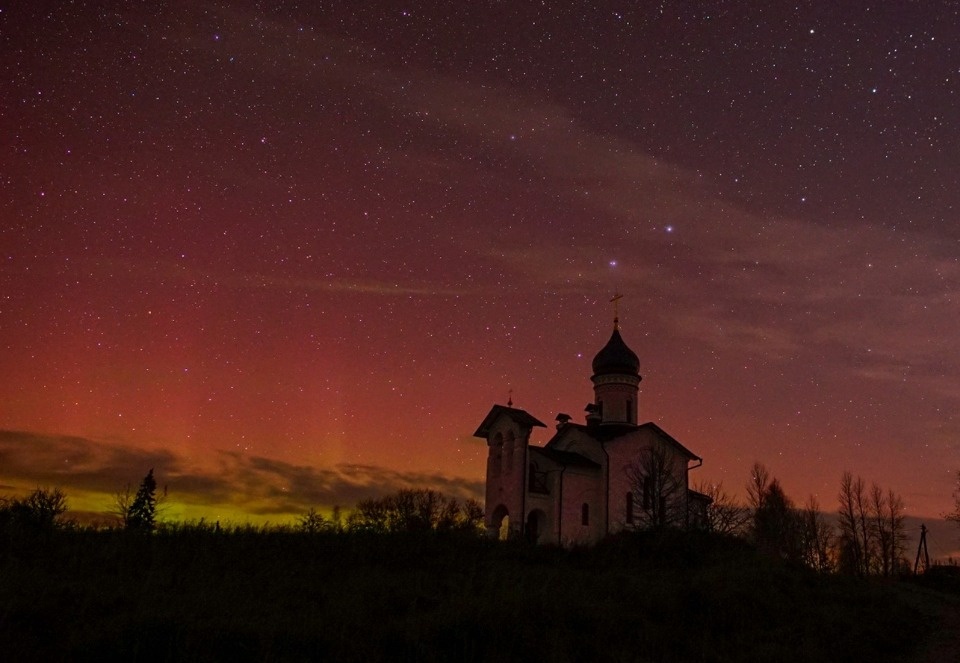 Полярное сияние запечатлели в Печорском районе