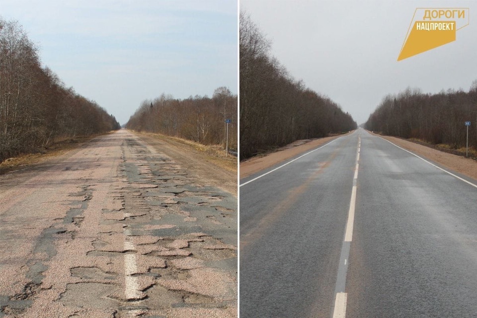 В Псковской области досрочно отремонтировали дорогу «Шимск – Феофилова пустынь»