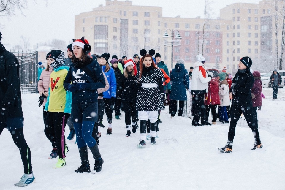 Первый день года в Пскове отметили забегом 