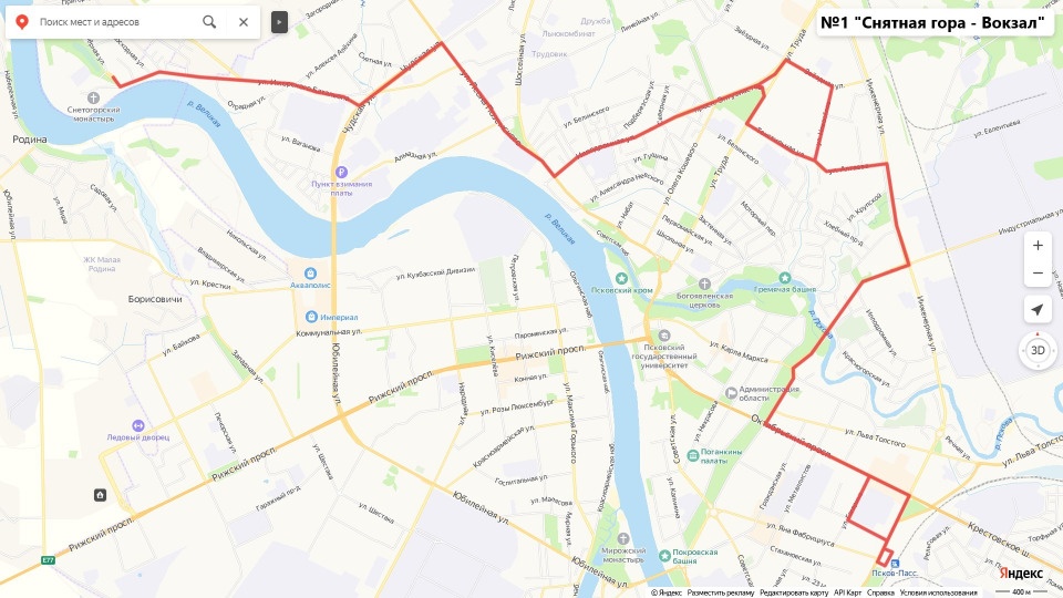 Назвали обновленные схемы движения городского транспорта в Пскове