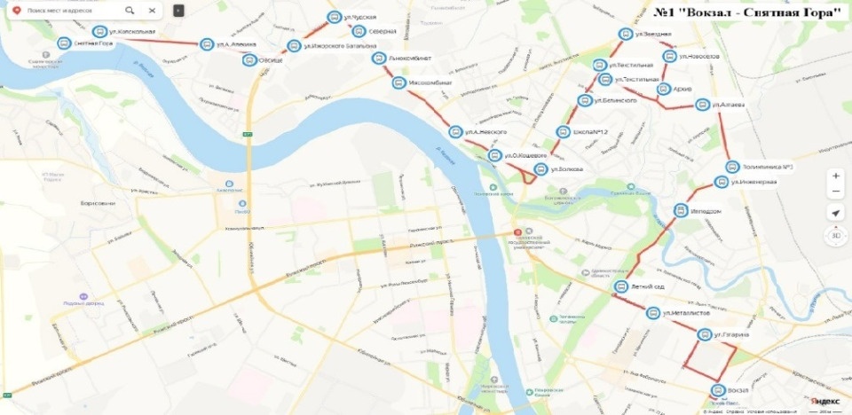 С 19 июля в Пскове меняются схемы движения автобусов № 1, 109, 118а, 124а