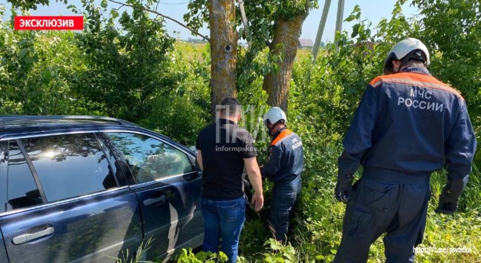Две машины вылетели в кювет в результате ДТП в Псковском районе
