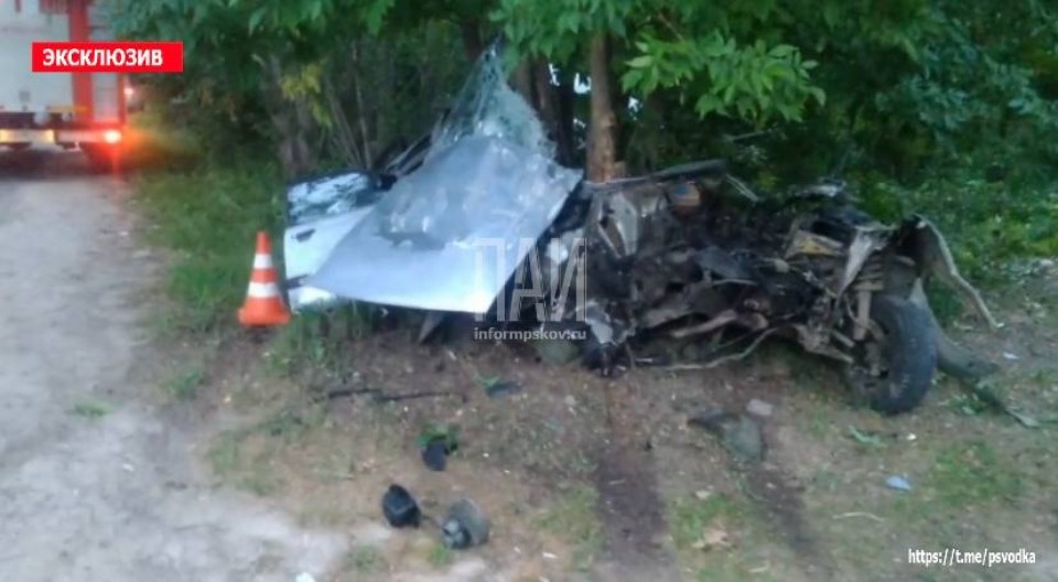 Водитель Audi погиб, врезавшись в дерево в Бежаницах