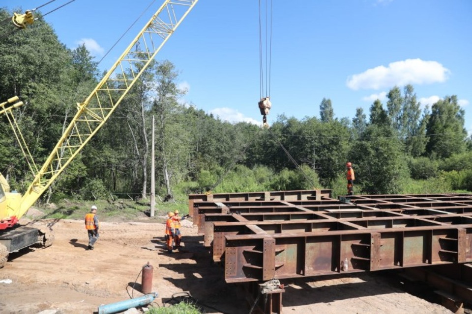 В конце августа в Опочецком районе откроют временный мост через реку Кудка