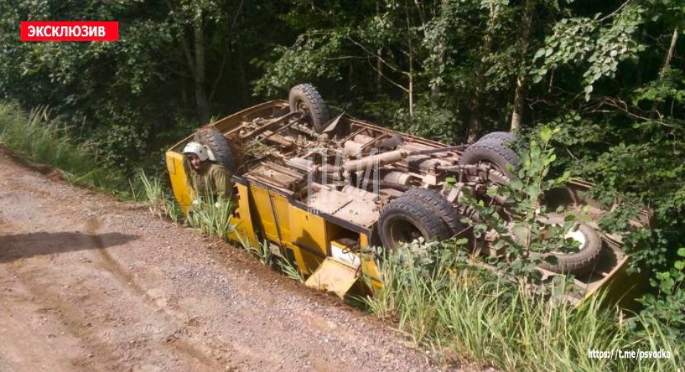 Два ребёнка пострадали в результате опрокидывания рейсового автобуса в Стругокрасненском районе Два ребёнка пострадали в результате опрокидывания рейсового автобуса в Стругокрасненском районе