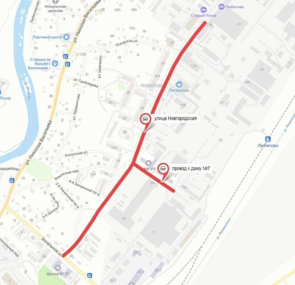 Более 1 километра улицы Новгородской в Пскове отремонтируют в 2023 году