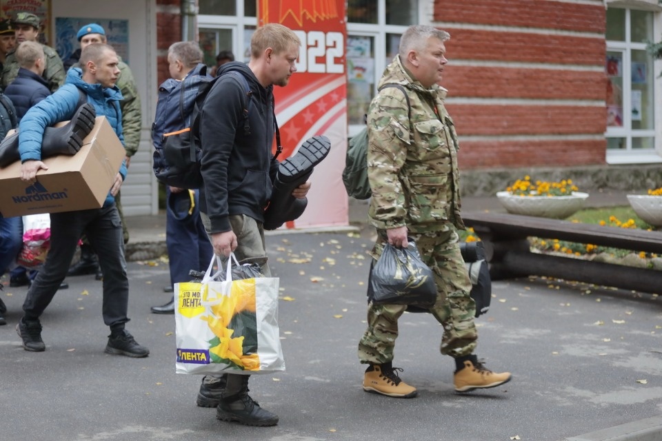 Отправка мобилизованных из Пскова