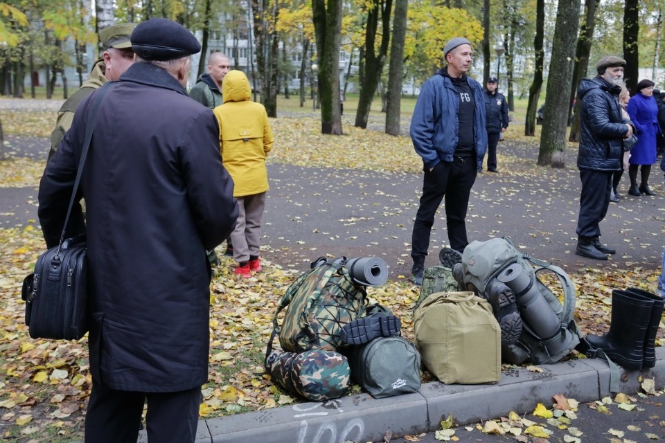Отправка мобилизованных из Пскова