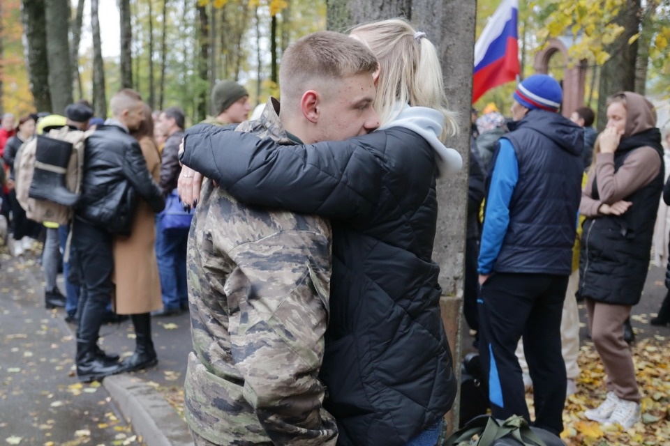 Отправка мобилизованных из Пскова