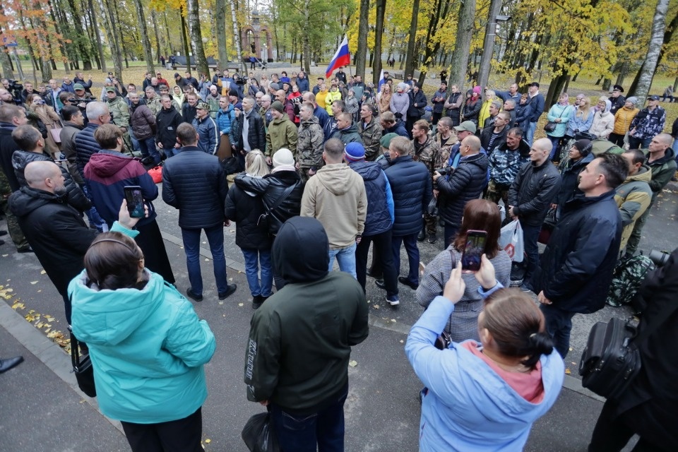 Отправка мобилизованных из Пскова