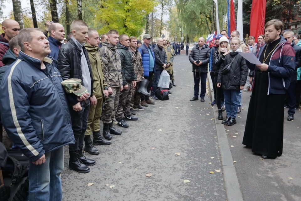 Отправка мобилизованных из Пскова