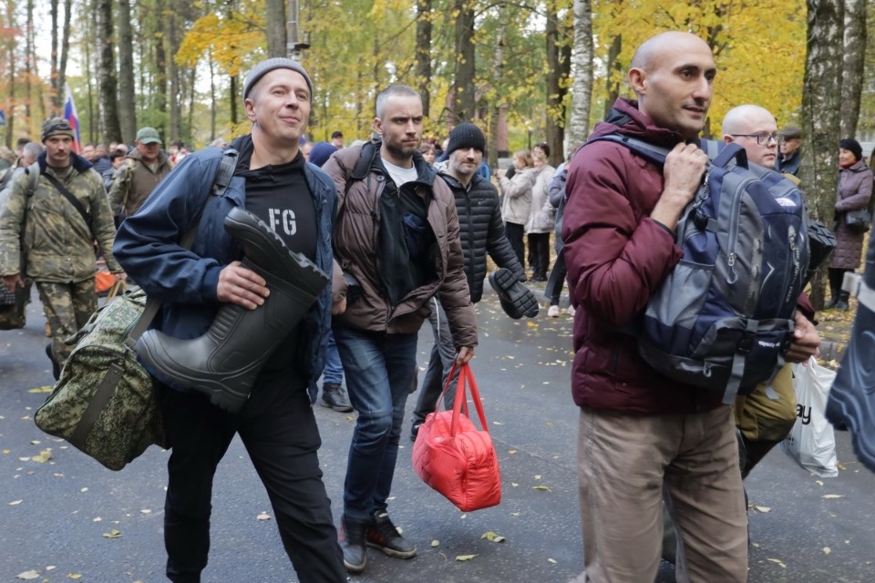 Отправка мобилизованных из Пскова