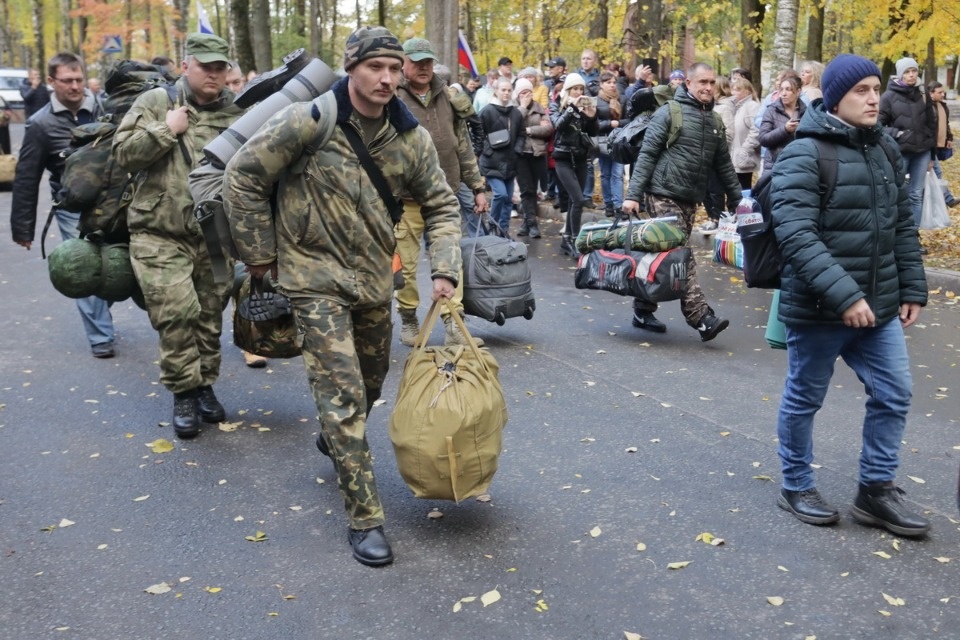 Отправка мобилизованных из Пскова