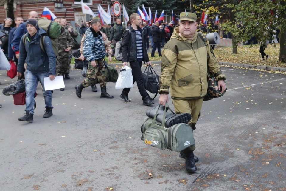 Отправка мобилизованных из Пскова