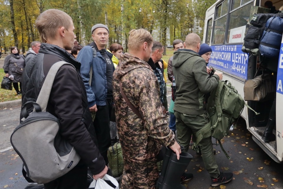 Отправка мобилизованных из Пскова