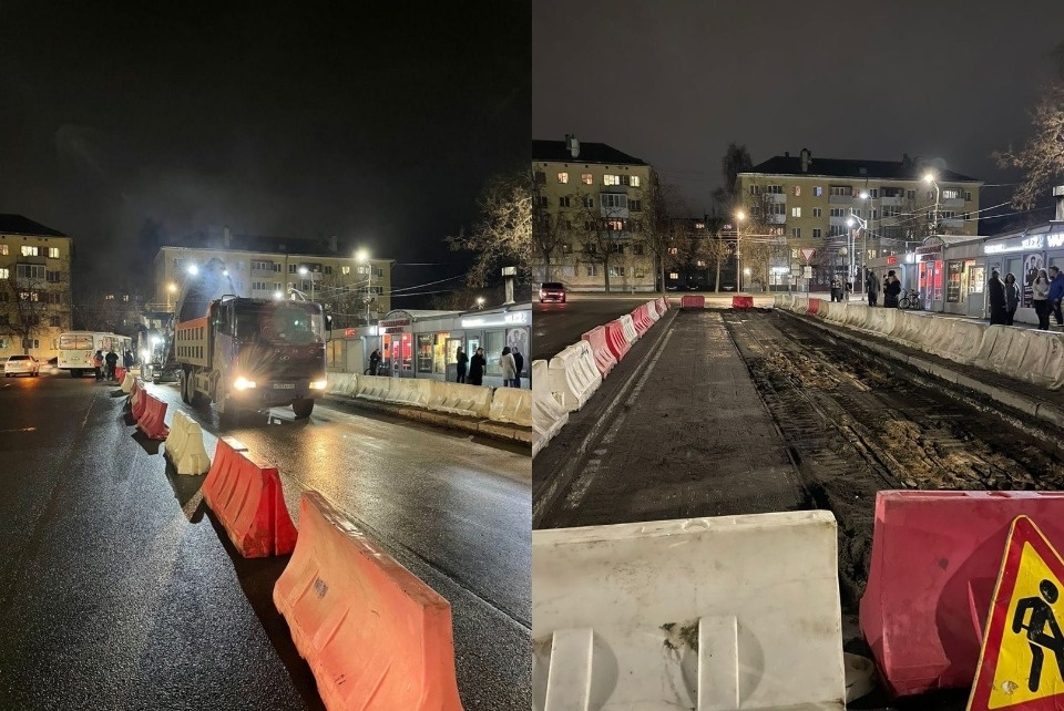 Остановку на вокзале ремонтируют в Пскове