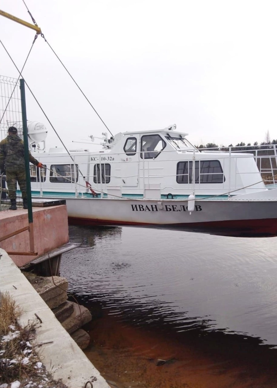 Пассажирские катера до Талабских островов переместили на сушу для «зимовки»