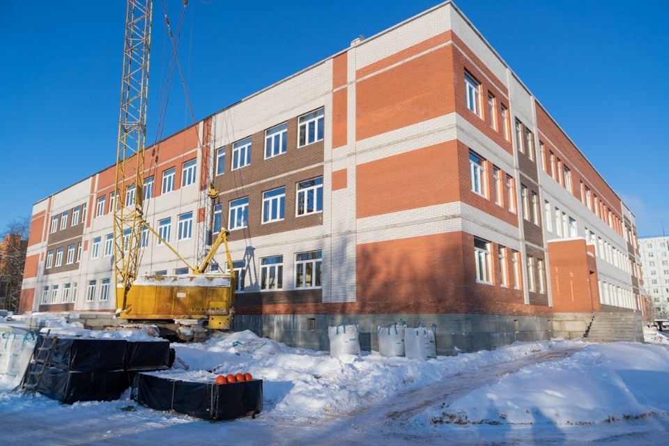 Почти на 100% готова школа на улице Юбилейной в Пскове
