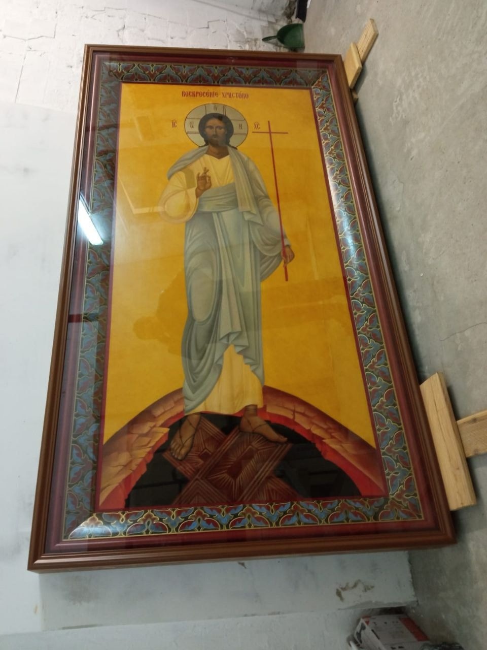 Икону Спасителя изготовили для храма Входа Господня в Иерусалим в Плюсском районе Икону Спасителя изготовили для храма Входа Господня в Иерусалим в Плюсском районе