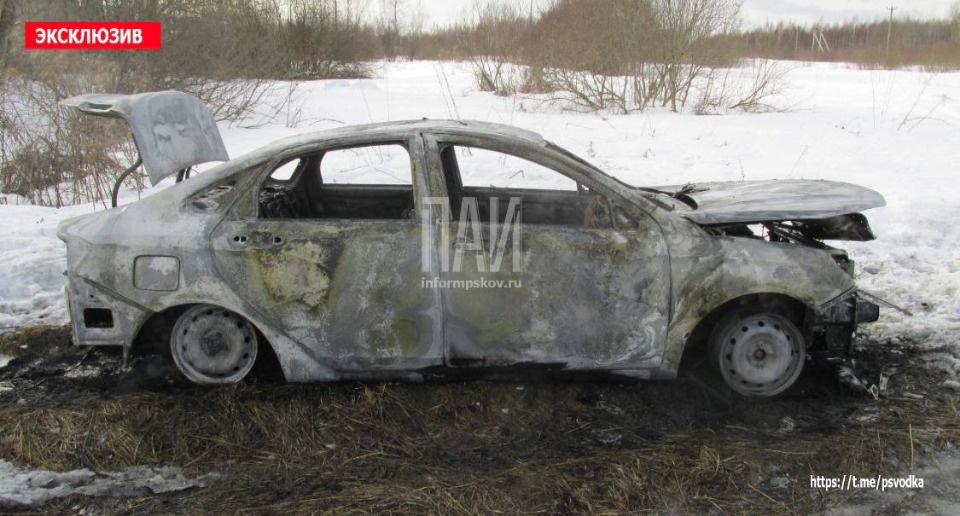 Автомобиль сгорел в Красногородском районе