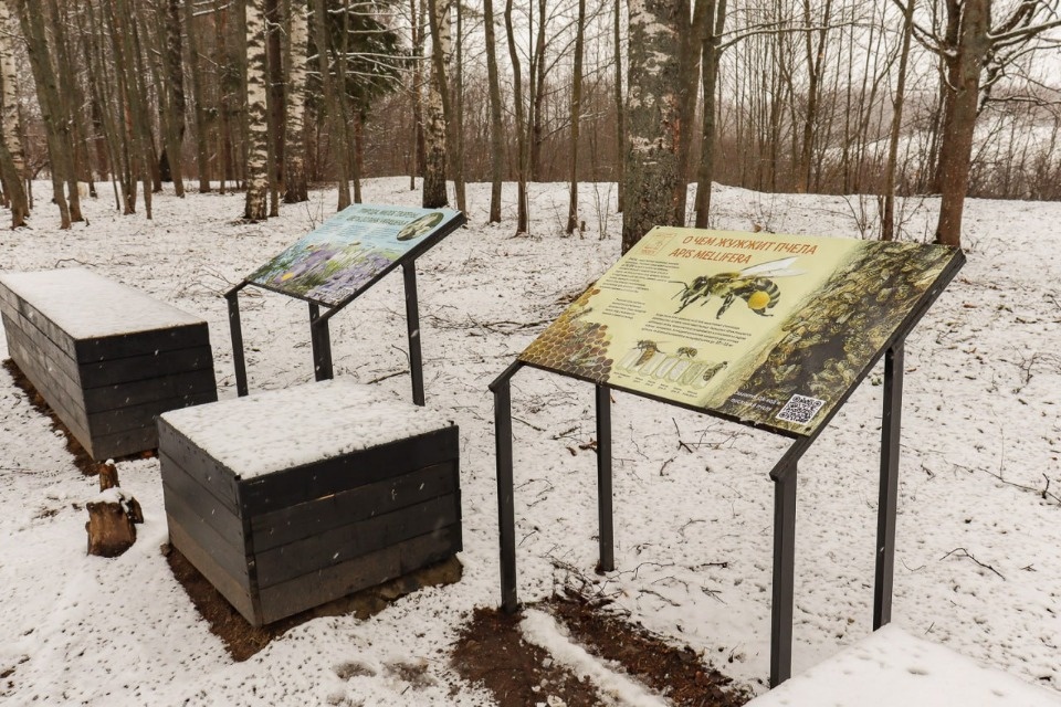 В Изборском музее установили новые информационные стенды с QR-кодами