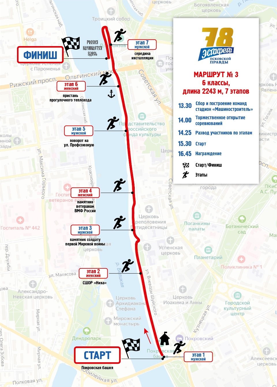 Положение легкоатлетической эстафеты на призы газеты «Псковская правда» в честь 78-летия Победы в Великой Отечественной войне