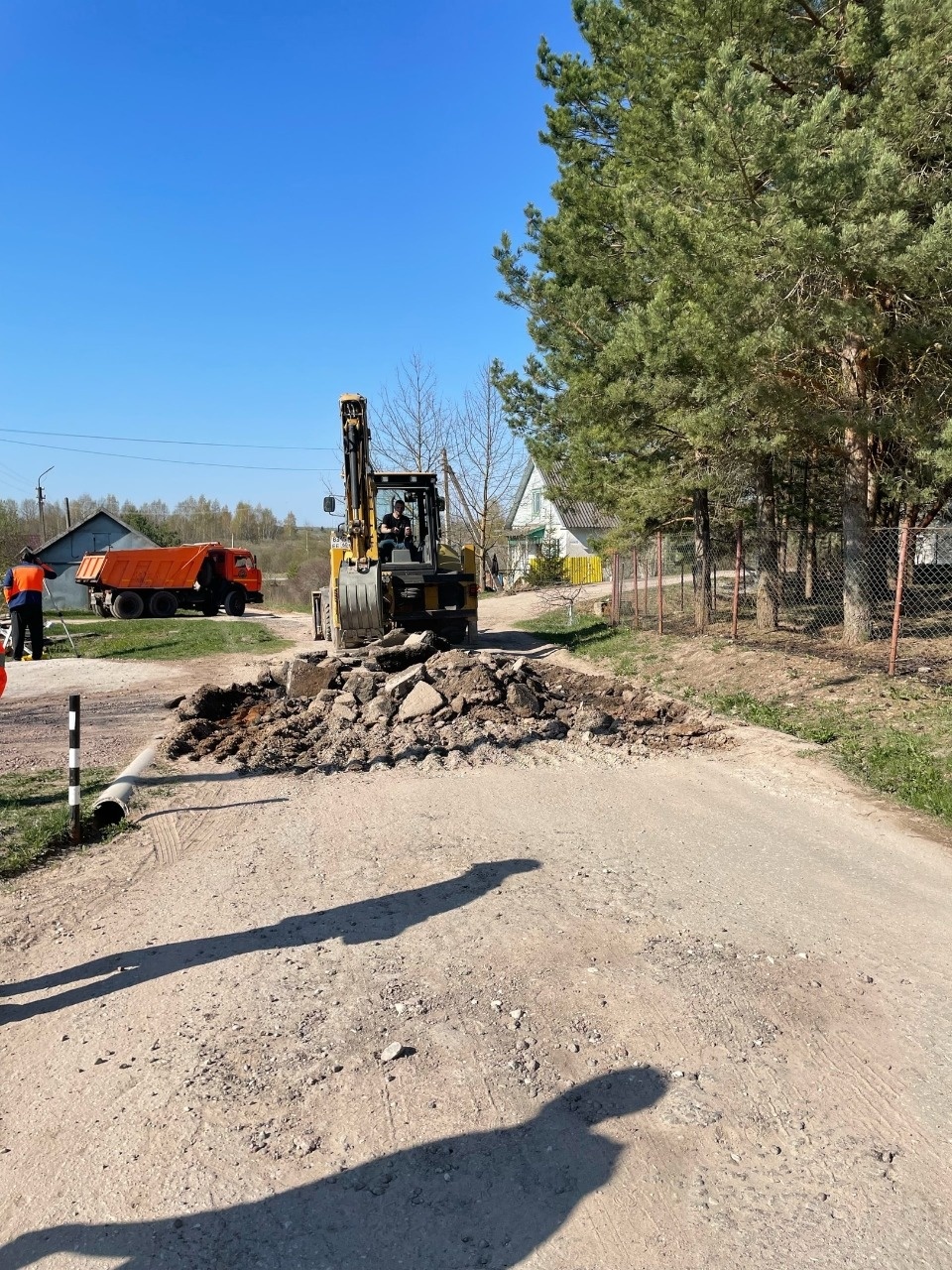 В Палкино начали ремонт дороги  по улице Набережная
