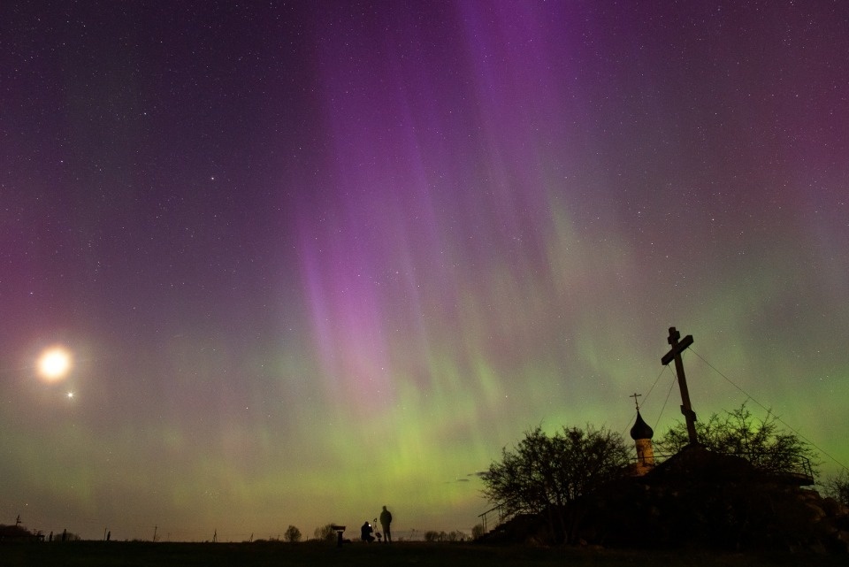Северное сияние могли наблюдать жители Псковской области в ночь с 23 на 24 апреля