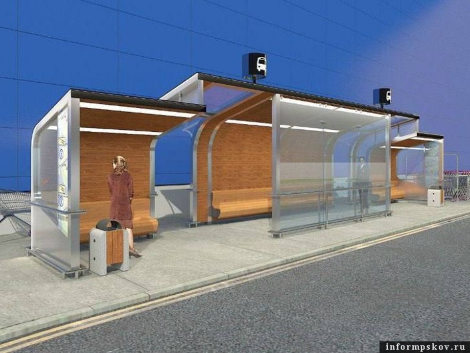 На площади Ленина в Пскове могут установить «умную» автобусную остановку 