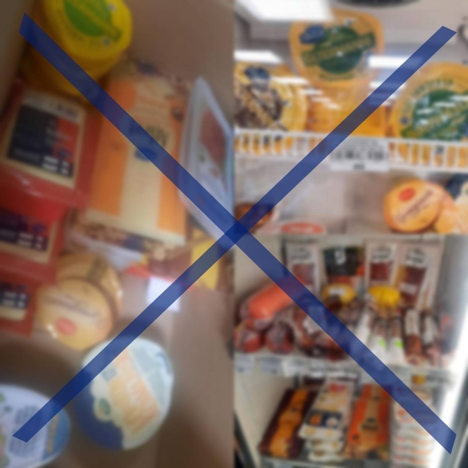 В Пскове пресекли незаконную продажу мяса и сыра из Евросоюза