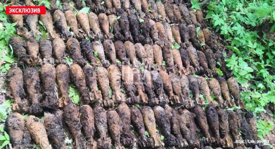 В Невеле обнаружили 140 советских мин