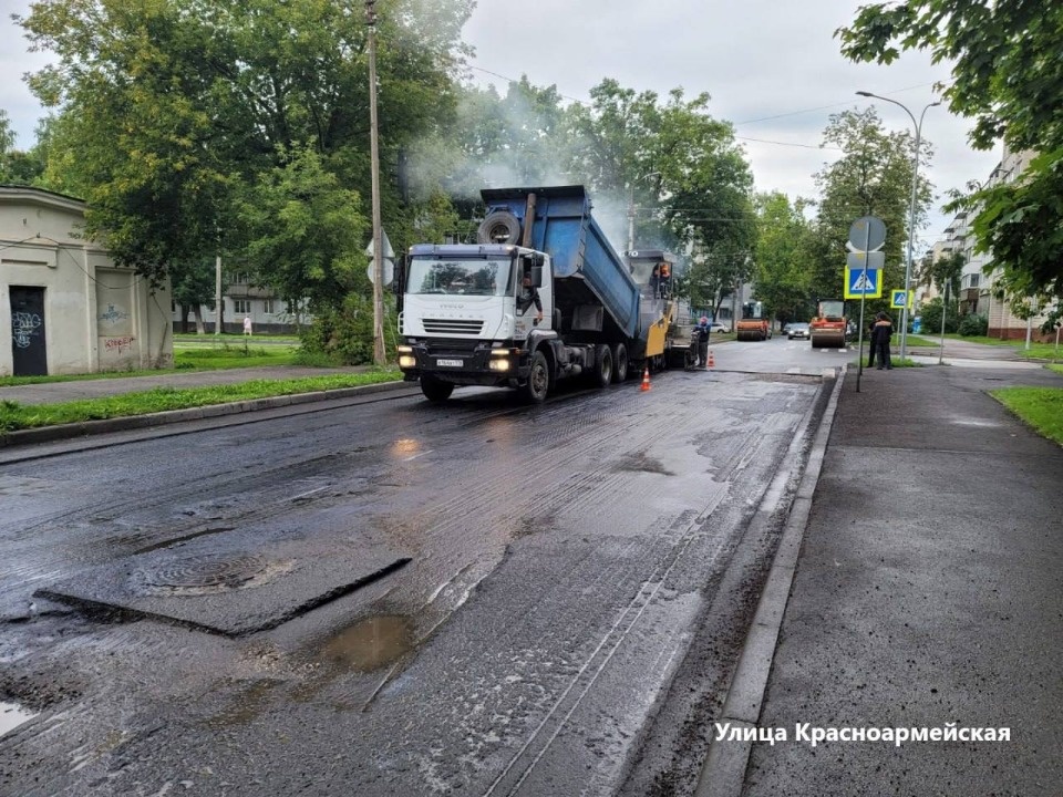 Ремонт дорог картами в Пскове находится на завершающем этапе