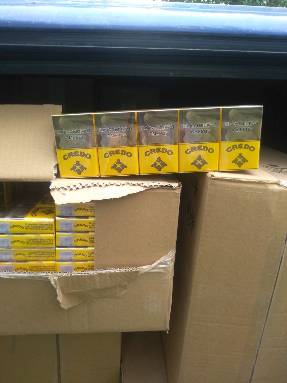 Полный сигарет автобус остановили псковские таможенники 