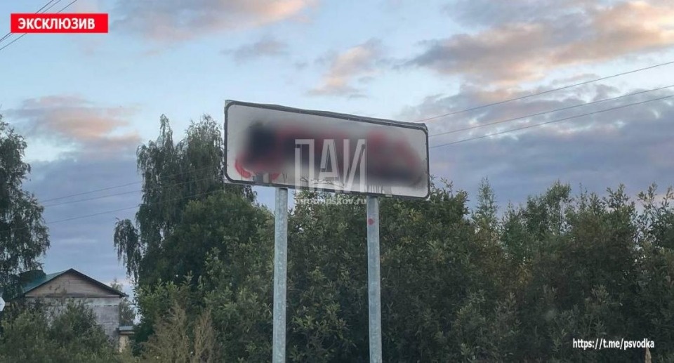 В Псковском районе двое подростков разрисовали дорожные знаки